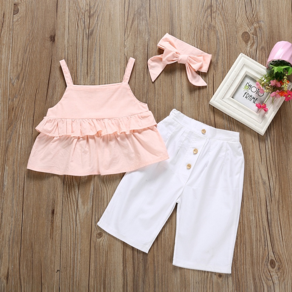 Boutique Three Piece Girls Short Set